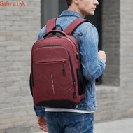 AXIOM Student Backpack, Multiple Pockets Multifunctional Computer Rucksack, Simple Solid Color Oxfor