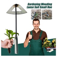 Cangkul Besi Cabut Rumput Bilah Tajam /All steel Hardened Hollow Hoe Handheld Weeding Rake Farms Vegetables Weeding