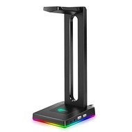havit RGB Headphone Stand with 3.5mm AUX and 2 USB Ports Desktop Headset Stand Durable Gaming Headphones Holder for PC G