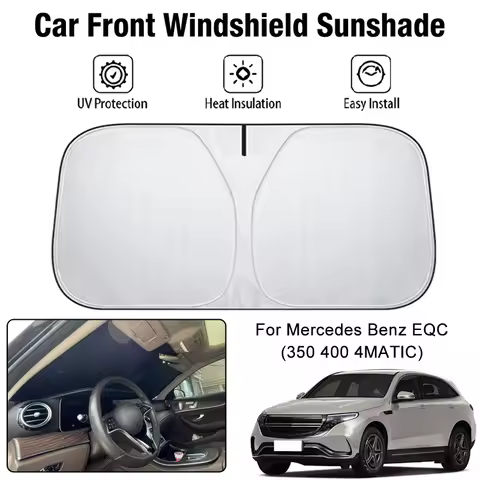Foldable Car Windshield Sun Shade UV Block Heat Insulation For Mercedes Benz EQC 350 400 4MATIC Inte