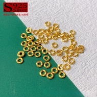 S925 Ancient Method Silver Gold-Plated Accessories Seiko Mobius Ring Spacer Spacer Bead Spacer diy B
