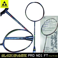 FISCHER BADMINTON BLACK GRANITE PRO NO1 FT83 SILVER CHROME ORIGINAL FREE PROTECTION COVER + GRIP