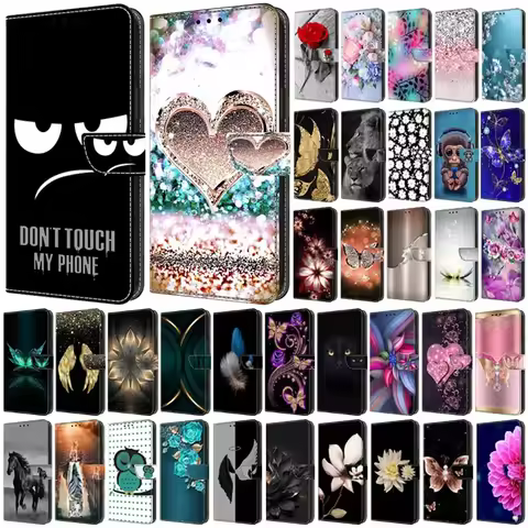 For Xaomi Redmi 14C Case Printed Pattern Wallet Flip Book Cover on for Xiomi Xiaomi Redmi 14C Redmi1