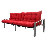 [特價]簡約風多功能日式記憶收納沙發床椅 紅色