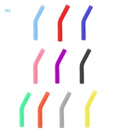 pri 10 Pcs set Silicone Straw Covers Food Grade Rubber Metal Straws Tips Covers