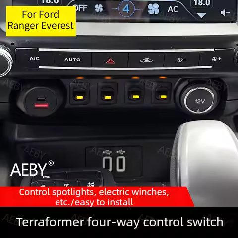 For Ford Ranger Everest 2015-2021 switch panel rocker switch,Dual USB charger,Integrated switch cont