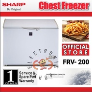 SHARP CHEST FREEZER 200 LITER FRV200 White Freezer Box MURAH