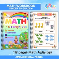 Math K-6 Workbook 4 in 1 book (Addition, Subtraction, Multiplication & Division)