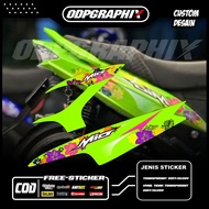 YAMAHA TRANSPARENT STRIPING STICKER SPORTYyamaha mio, SEMI FULL UV STICKER, RACING DESIGN VARIATION,