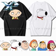 ✅Stok Bersedia COD (Dalam stok tempatan) Family Guy Brian Stewie Peter The Griffin Family Short-slee