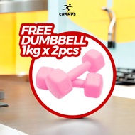 CHAMPS Barbel Dumbbell CH-C 1kg 2kg 3kg Wanita Home Gym Fitness Pastel Anti Guling Nyaman Digunakan