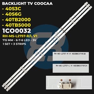 Coocaa 40 Inch TV Backlight 40S3C 40S6G 40TB2000 40TB5000 RH-MS-L2757-R V1 RH-MS-L2757-L V1
