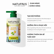 Dầu gội NATUFRÈS Belgian Favorite Bia Bỉ - Dưỡng tóc chắc khoẻ, bóng đẹp và dày bồng bềnh 250ml,450m