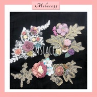 3D Bunga Tampal/ 3D Lace Patch/ Bunga Patch