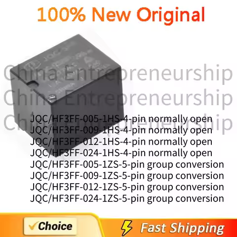 10 PCS/LOT JQC/HF3FF-005-1HS 009-1HS 012-1HS 024-1HS 005-1ZS 009-1ZS 012-1ZS 024-1ZS 100% Quality Or