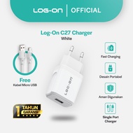 LOG ON BATOK 1USB 2.4A LO-C27 FAST ADAPTOR CHARGER