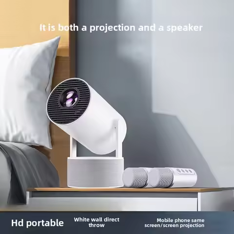 Projector Outdoor Camping Family New 4K Projector Karaoke Speaker 100 Inch HY-300Pro