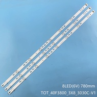 TCL 40F3800 - Set of 3 bars with 8 LEDs for TCL TV L40D2720 L40D2700 L40Z1 and similar models