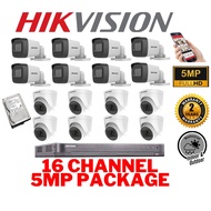 NEW HIKVISION CCTV 16 Channel Full HD 1920P 5MP-8MP Set With Hardisk iDS-7216HUHI-M2/S/DS-2CE16H0T-I