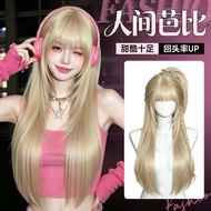 Factory Store Wig Headgear Night Watcher Girl Group Influencer cosplay Wig Trendy Color Long Hair Bl