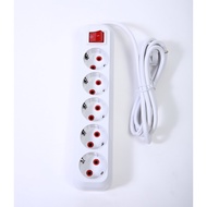 VS333 5-Pin Grounded Socket + 1.8 M Cable + Light Switch (01)