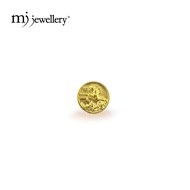 MJ Jewellery 3D 999.9/24K Pure Gold Horse Coin Charm B826