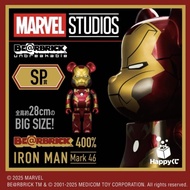 Medicom toy 一番賞 x bearbrick SP賞 鐵甲奇俠 BE@RBRICK 400% MARVEL STUDIOS IRON MAN Mark 46 besr figure