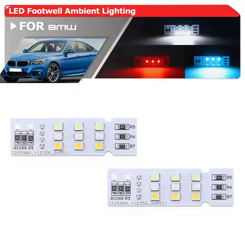 2x Upgraded LED Under Dash Footwell Ambient Lighting For 2012-2019 BMW 3Series F30 F31 F34 M3 F80 31