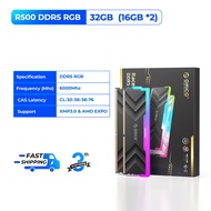 DDR5 ORICO RGB โมดูลหน่วยความจำของแรม16GB 6000/6400/7200MHZ CL32 CL30 CL34 1.4V รองรับ Intel และ AMD