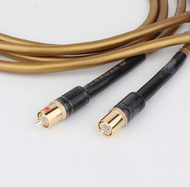 Pair HiFi Cardas OFC Pure Copper Plated Silver Cable With GoldSilver Plated Plug 2RCA to2RCA Audio Interconnect Cable