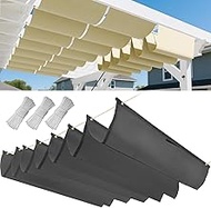 Retractable Wave Awning, Adjustable Shade Cover, Waterproof Sun Protection, Sun Protection Against U