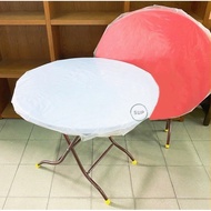 【Free】3V Plastic Round Fordable Table 3f x3f / Study Table / Restaurant Furniture / Meja Lipat