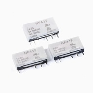 10pcs HF41F-5-ZS HF41F-12-ZS HF41F-24-ZS 5V 12V 24V Ultra Thin Power Relay 5PIN
