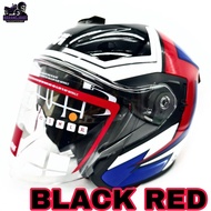 HELMET GIVI M37.0 GRANDE GRAPHIC SCURO BLACK RED