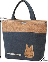 Totoro 龍貓 Denim and Cork Heat-Insulating Lunchbox Bag 牛仔布水松飾邊保溫餐盒袋手提袋