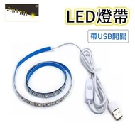 Jig & Kit - LED燈帶丨USB開關控制5V單色 丨自粘軟燈條- 暖白 丨USB開關線+燈帶50cm（3102）