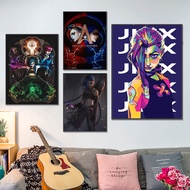 PS Frame Vi Arcane League of Legends Poster Print Anime Canvas Painting Wall Art Pictures Living Roo