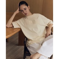 New AIMER-Embossed Logo T-Shirt Oversized Pattern