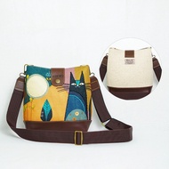 Tas Selempang Wanita Multifungsi Marawa Handmade Nara Series - Neko