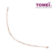 TOMEI Link Chain Bracelet, Rose Gold 750