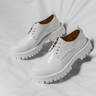 38-44 Men S Casual Shoes Business Leather Shoes Platform Big Scalp Shoes Martin Shoes Low-Top Lace-U