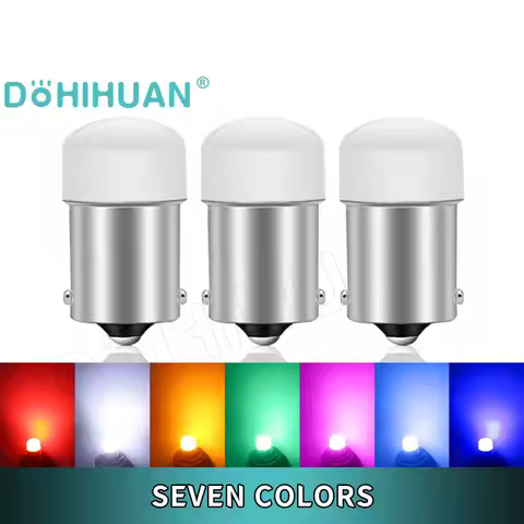 DOHIHUAN 2PCS 1156 Led Bulb 12V 24V Strobe BA15S BAY15D 1157 Red Flash P21W P21/5W R5W Brake Reverse