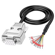 ANMBEST DB15 VGA Solderless Breakout Connector with 5Ft 24AWG Replacement Cable, Metal Shell 3+9 DB1