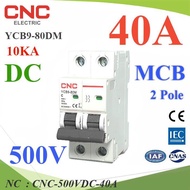 NC DC Breaker 500V 40A 2Pole CNC Circuit Breaker-500VDC-40A