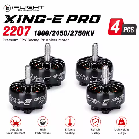 4-Pack Iflight Xing-E Pro 2207 1800/2450/2750Kv Fpv Drone Integrated Motor, Explosion-Resistant High