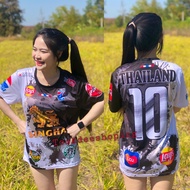 เสื้อพิมพ์ลายคอกลมลาย SINGHA (สิงห์) ผ้ากีฬาใส่สบายใส่ได้ทั้งชายและหญิง