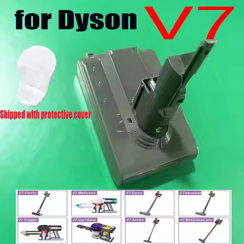 2026 12800mAh 21.6V Lithium V7 Battery Replacement for Dyson V7 Motorhead Pro Trigger Animal Car+Boa