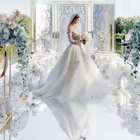 Wedding Mirror Carpet Stage White Silver Aisle Runner Party Backdrop Decoration T-stage Gold Thick R