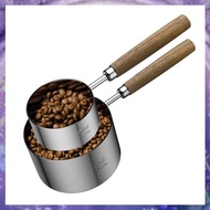 [P K A M] Stainless Steel Dog Food Scoop with Two-Pack Measuring-Cup: 1CUP and 1/4CUP-Perfect for Pr
