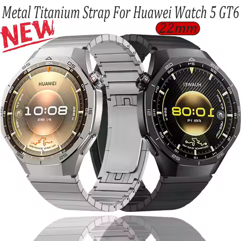 22mm Quick-release Titanium Strap For Huawei Watch 5 GT6 Pro/GT6-5-4-3 46mm Metal Wristband Garmin F